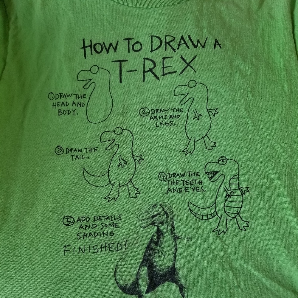 How to draw a T Rex t shirt